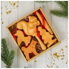 Набор ёлочных игрушек "Красный" 5 деталей Томик