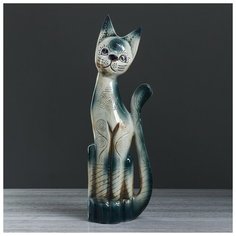Копилка "Кот Египет", покрытие глазурь, 52 см, микс Керамика ручной работы