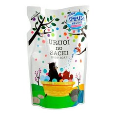 MAX Жидкое мыло для тела с ароматом персика запасной блок. URUOI no SACHI, 400 мл.