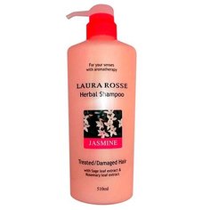 LAURA ROSSE Растительный шампунь жасмин для сухих ослабленных волос. HERBAL SHAMPOO JASMINE, 510 мл.