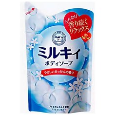 COW Мыло пенка для тела с ароматом цветочного мыла запасной блок. Milky foam gentle soap, 480 мл.