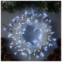 Гирлянда "Нить" 20 м , IP20, прозрачная нить, 200 LED, свечение белое, 8 режимов, 220 В Luazon Lighting