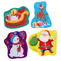Мягкий пазл «Новогодние приключения», 16 элементов, 4 картинки Vladi Toys