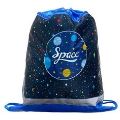 Мешок для обуви с карманом 420*340, светоотр полоса СДС-71 "Космическая сказка 2021" Пчёлка