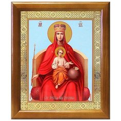 Икона Божией Матери "Державная", деревянная рамка 17,5*20,5 см Соборъная лавка