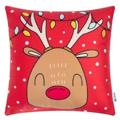 Подушка Крошка Я "Новогодний олень", 40х40 см, 100% п/э, велюр 7315324