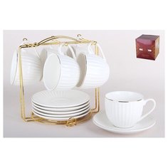 Набор чайный 6/12 200мл мет.п. "Лайн голд" TC69A-12M Коралл