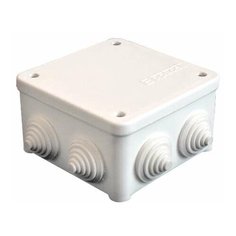 Коробка распределительная ОП 85х85х45мм У130 IP54 7 выходов 3 гермоввода крышка на винтах бел. Epplast 130111 E.P.Plast