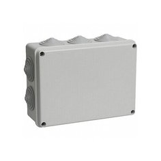 Коробка КМ41244 распаячная для о/п 190х140х70 мм? IP55 (RAL7035, 10 гермовводов) | код. UKO11-190-140-070-K41-55 | IEK