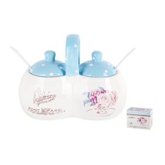 Банка двухсекц. д/специй п/уп Букет Коралл