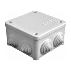 Коробка распределительная ОП 85х85х45мм IP54 7 выходов 3 гермоввода крышка на винтах сер. Epplast 130112 E.P.Plast