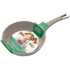 Сковорода Маруся Мрамор 9124, 24 см, серый