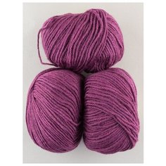 Пряжа "Детский каприз тёплый" 50г, 125м (3 мотка)., Пехорский текстиль, 525-Св.слива Пехорка