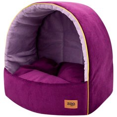 Домик для собак и кошек ZOOexpress Ампир №3 43х43х48 см лиловый/баклажан