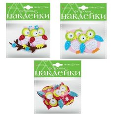 Наклейки декоративные из фетра, набор № 21 "Сказочные совы" Альт