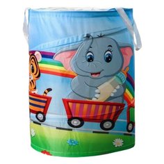 Корзина Наша игрушка Паровозик счастья 35х35х45 см (4468820) голубой