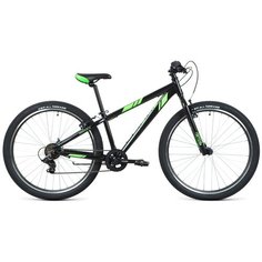 Горный (MTB) велосипед FORWARD Toronto 26 1.2 (2021) черный/зеленый 13" (требует финальной сборки)
