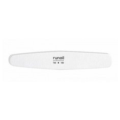 RUNAIL RuNail, пилка для искусственных ногтей (белая, овал, 150/180)
