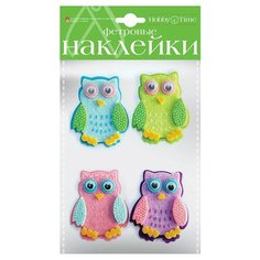Наклейки декоративные из фетра, набор №1 "Совы" Альт