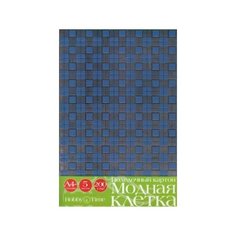 Картон цветной А4 5 листов, 5 видов. Поделочный. Модная клетка (Набор № 14) Альт
