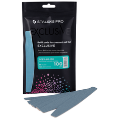 STALEKS Staleks, EXCLUSIVE 40 - сменные файлы для пилки полумесяц (на мягк. осн.) (100 гр), 30 шт