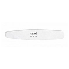 RUNAIL RuNail, пилка для искусственных ногтей (белая, овал, 200/200)