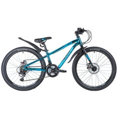 Подростковый горный (MTB) велосипед Novatrack Prime Disc 24 (2021) синий 11" (требует финальной сборки)