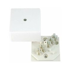 Коробка распределительная ОП 75х75х30мм с клемм. бел. HEGEL КРК2702