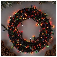 Гирлянда "Нить" 15 м , IP20, тёмная нить, 400 ламп, свечение мульти, 8 режимов, 220 В Luazon Lighting