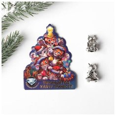 Кошельковая фигурка на подложке с камнем "Тигриный год", 1,1 х 1,5 см Семейные традиции