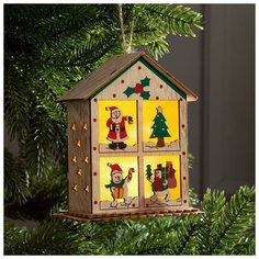 Подвеска световая "Домик 4 окошка", 16х12х7, LR1130*3, Т/белый Luazon Lighting