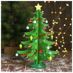 Новогодний сувенир «Ёлка» 24 × 36 см, зелёная Лесная мастерская