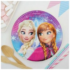 Тарелки бумажные «Холодное сердце. Северное сияние», 20 см, набор 8 шт. Procos