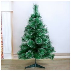 Кедр серебро 90 см, d иголок 10 см, d нижнего яруса 58 см, 57 веток, пласт подставка Зимнее волшебство