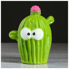 Копилка "Кактус", зелёная, керамика, 17 см