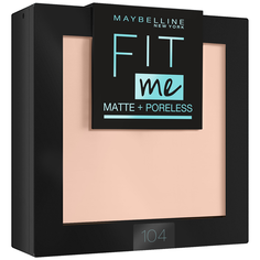 Maybelline New York Fit Me пудра компактная матирующая скрывающая поры 104 светло-бежевый