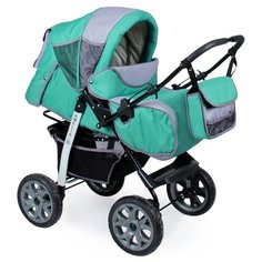 Коляска-трансформер Alis Amelia, зеленый/светло-серый