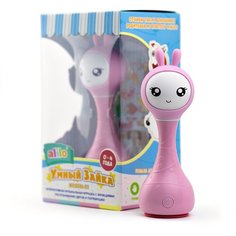 Интерактивная развивающая игрушка alilo Умный зайка R1, розовый