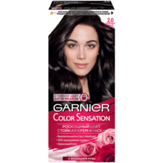 GARNIER Color Sensation стойкая крем-краска для волос, 2.0, Черный бриллиант