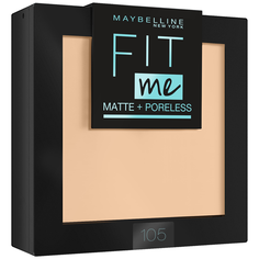 Maybelline New York Fit Me пудра компактная матирующая скрывающая поры 105 натурально-бежевый