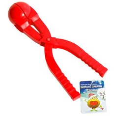 Форма для лепки снежков "Зимние забавы. Споши", 25 см, цвет: красный Bradex