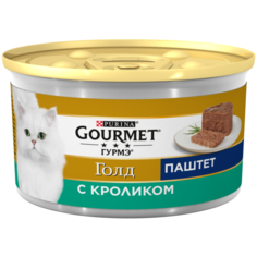 Влажный корм для кошек Gourmet Голд, с кроликом 85 г (паштет)