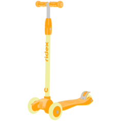 Самокат Ridex 3-колесный Kiko, 120/80 мм, желтый/оранжевый