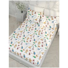 Простынь Сказка "Dogs on white" 150х215 см
