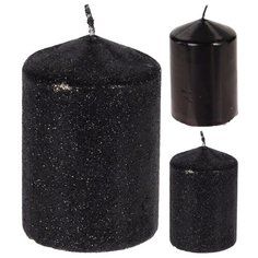 Свеча декоративная Koopman International Black & Gold Black & Gold 7x7x10 см 1 шт