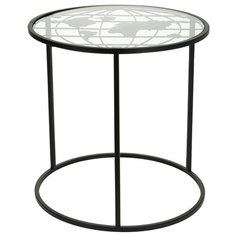 Столик Koopman International Black & Gold Black & Gold Карта Мира 45*45*45 см 1 шт