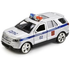Внедорожник ТЕХНОПАРК Ford Explorer Полиция (EXPLORER-POLICE), 12 см, белый