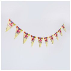 Гирлянда "С днем рождения", 10 флажков Страна Карнавалия