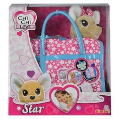 Плюшевая собачка Chi-Chi love Звездный стиль с сумочкой, Simba (мягкая игрушка, 20 см)
