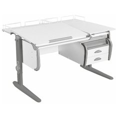 Стол детский ДЭМИ White-Double СУТ-25-04 120x82 см белый/серый/серый